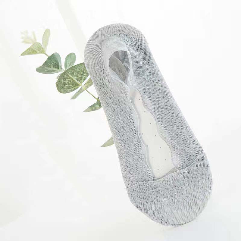 Shallow Mouth Ice Silk Silicone Non-Slip Socks