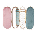 Foldable Flannel Metal Jewelry Storage Box Earrings Display Stand Ring Holder Necklace Organizer Hanger