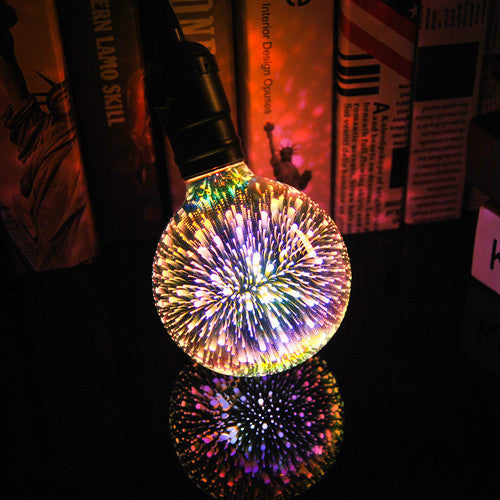 3D LED Bulb Star E27 Vintage Edison Night Light Colorful Bombillas Retro Glass Lampara Ampoule Christmas Home Decor Firework RGB