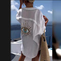 Women's Outdoor Beach Shirt Casual Sequin Beaded Shirt