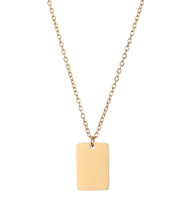 Customized Stainless Steel Necklace Single Sided Printed