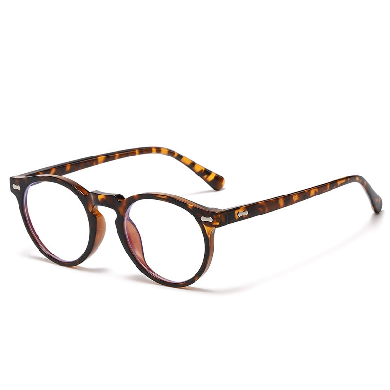 Literary retro round Japanese and Korean fashionable rice nail sunglasses