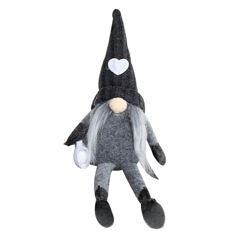 Knitted Faceless Doll Hand Grinding Coffee Ornament