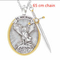 65 Cm Chain Protection Shield Western Mythology Faith Necklace