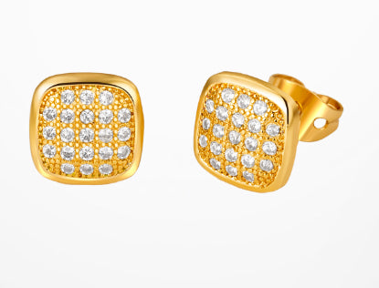 Farah Studded Gold Earrings