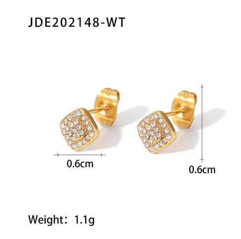Farah Studded Gold Earrings
