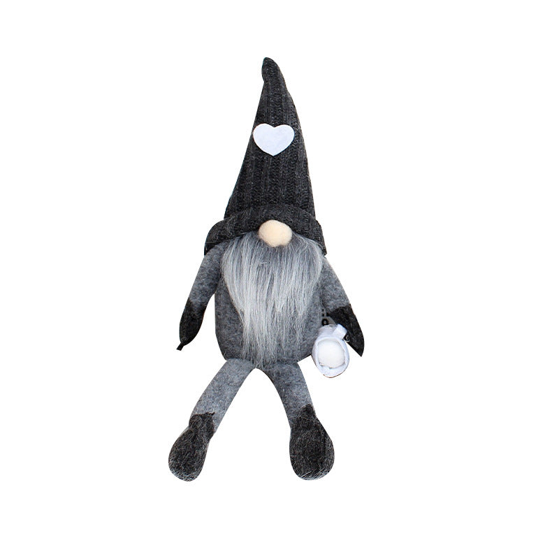 Knitted Faceless Doll Hand Grinding Coffee Ornament