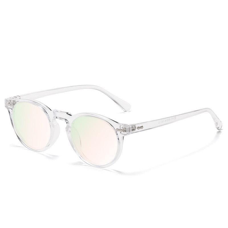 Literary retro round Japanese and Korean fashionable rice nail sunglasses