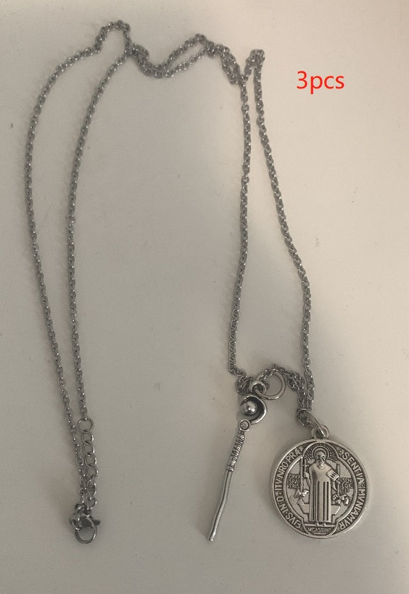 65 Cm Chain Protection Shield Western Mythology Faith Necklace