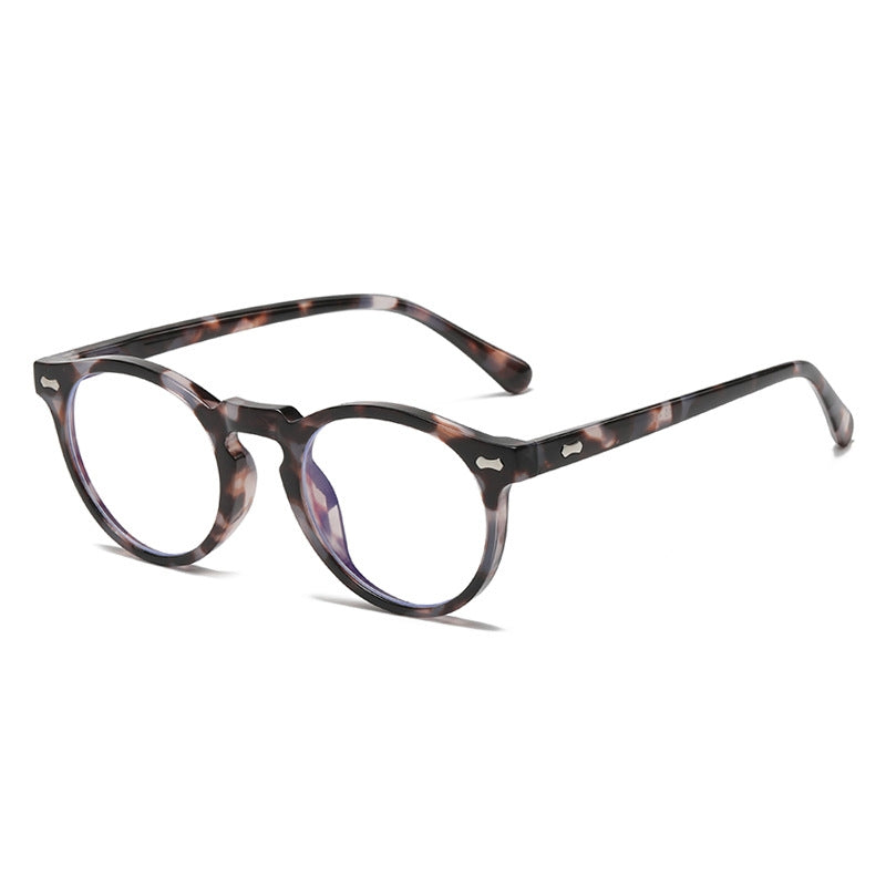 Literary retro round Japanese and Korean fashionable rice nail sunglasses
