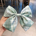Girl's Plaid Bow Hairpin