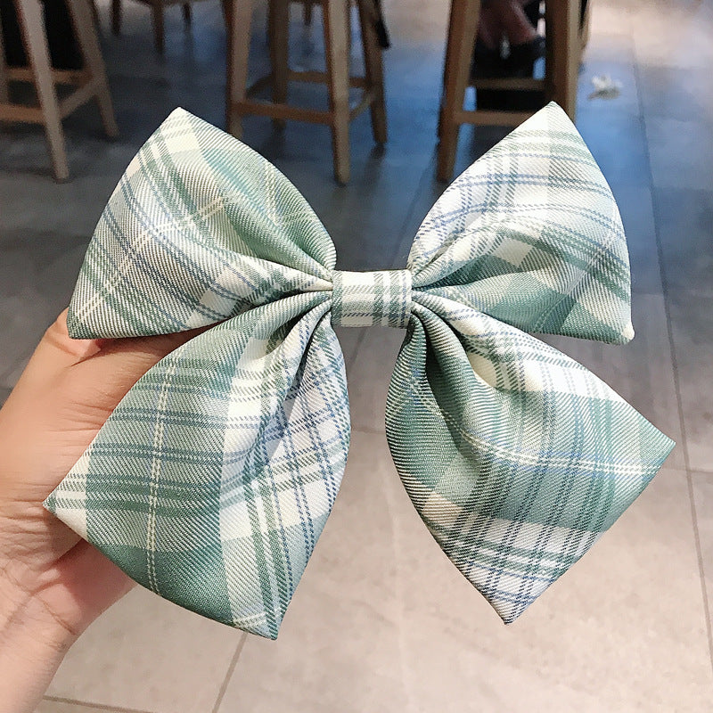 Girl's Plaid Bow Hairpin