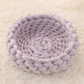 Cat House Cushion Soft Long Plush Warm Pet Mat Cute Kennel Cat Sleeping Basket Bed Round Fluffy Comfortable Touch Pet Products