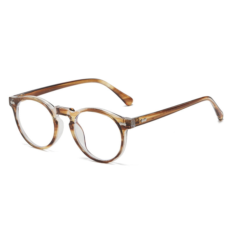 Literary retro round Japanese and Korean fashionable rice nail sunglasses