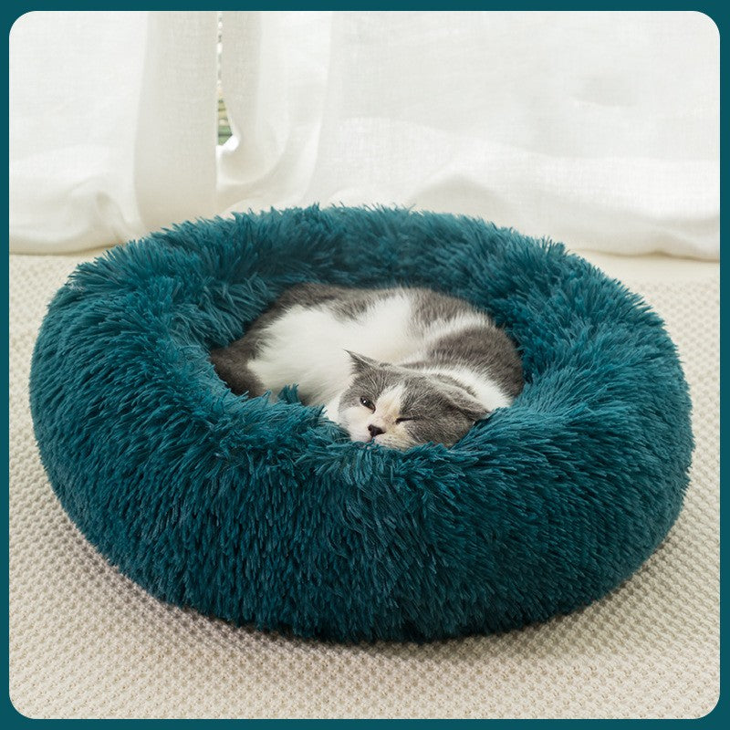 Plush Warm Dog Bed In Winter