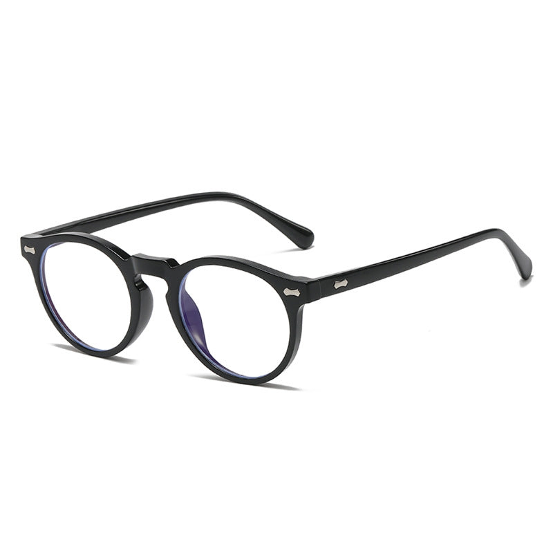 Literary retro round Japanese and Korean fashionable rice nail sunglasses