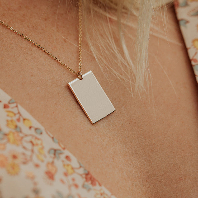 Customized Stainless Steel Necklace Single Sided Printed