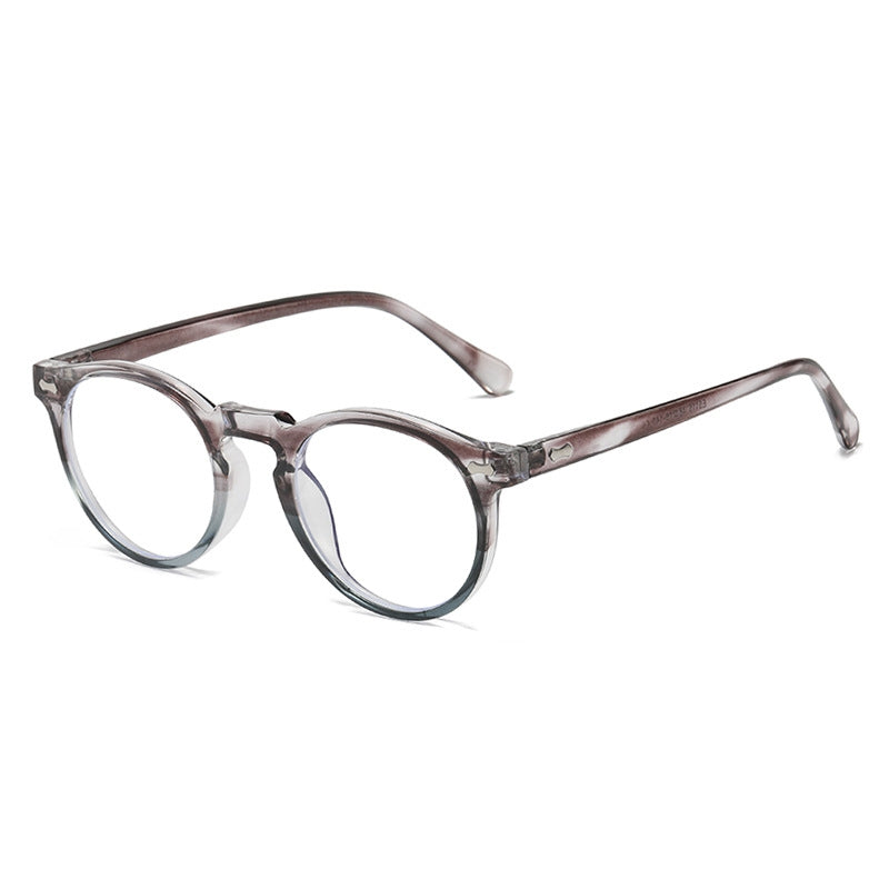 Literary retro round Japanese and Korean fashionable rice nail sunglasses
