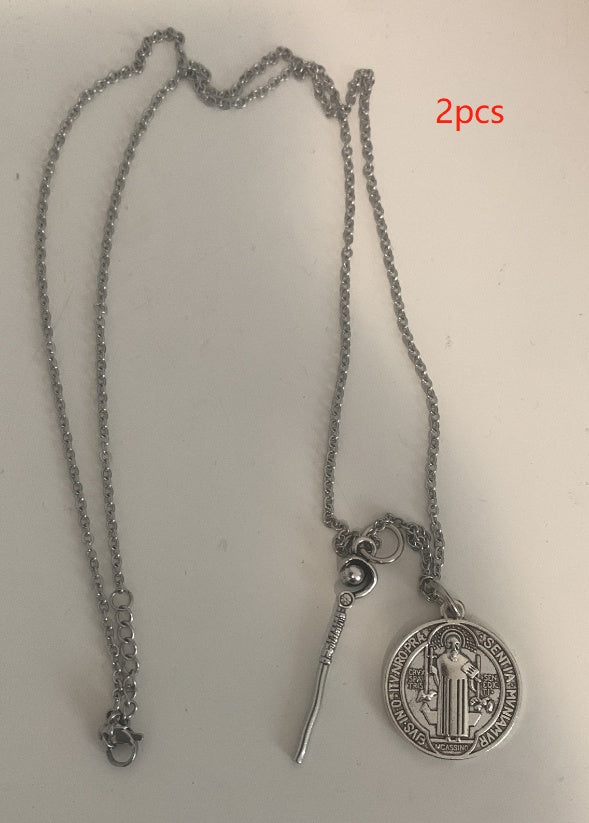 65 Cm Chain Protection Shield Western Mythology Faith Necklace